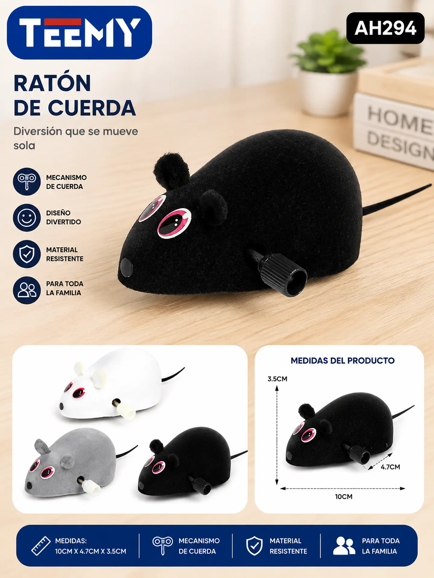 RATON A CUERDA PAQUETE 12 PIEZAS  1