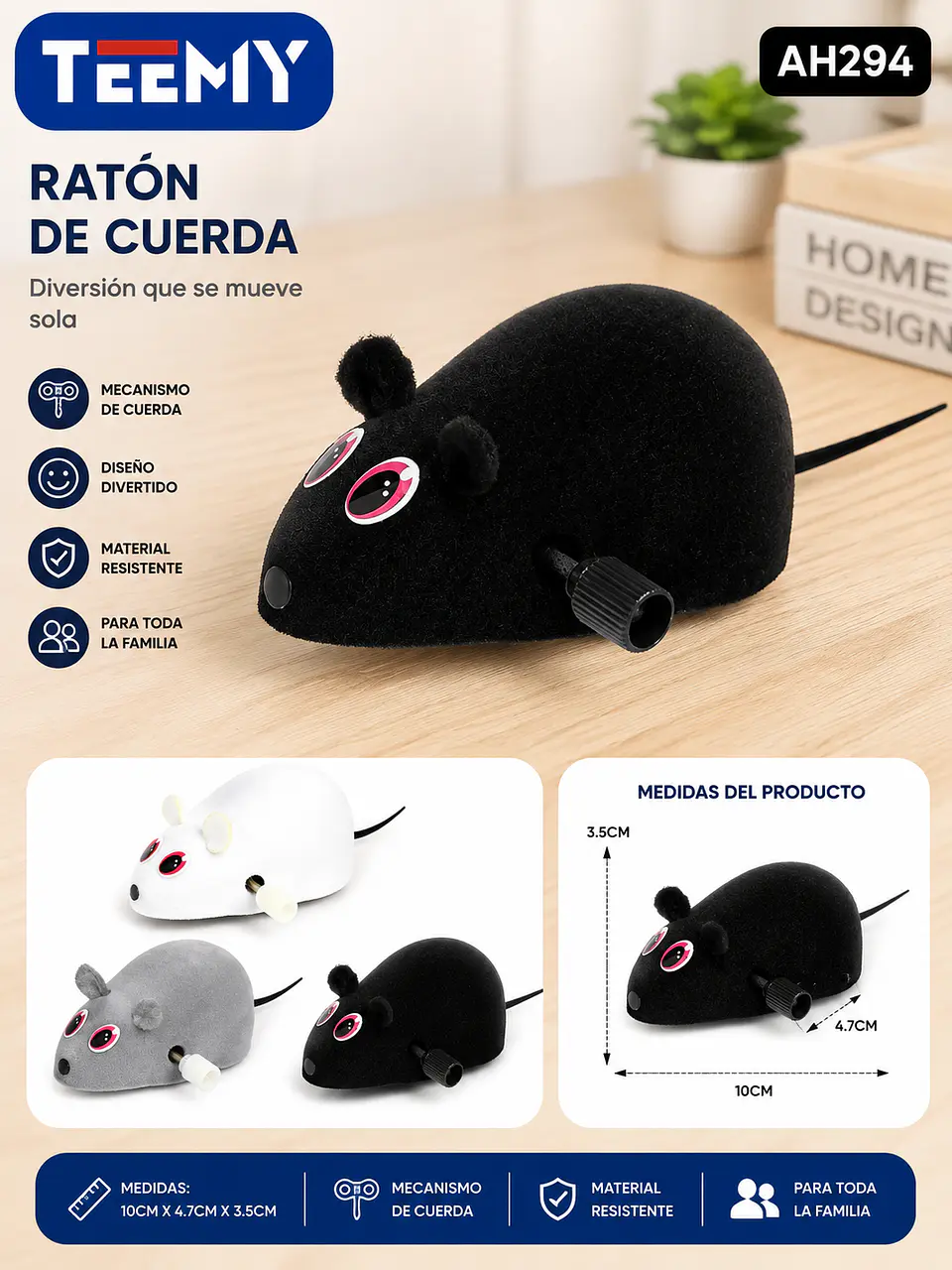 RATON A CUERDA PAQUETE 12 PIEZAS  1