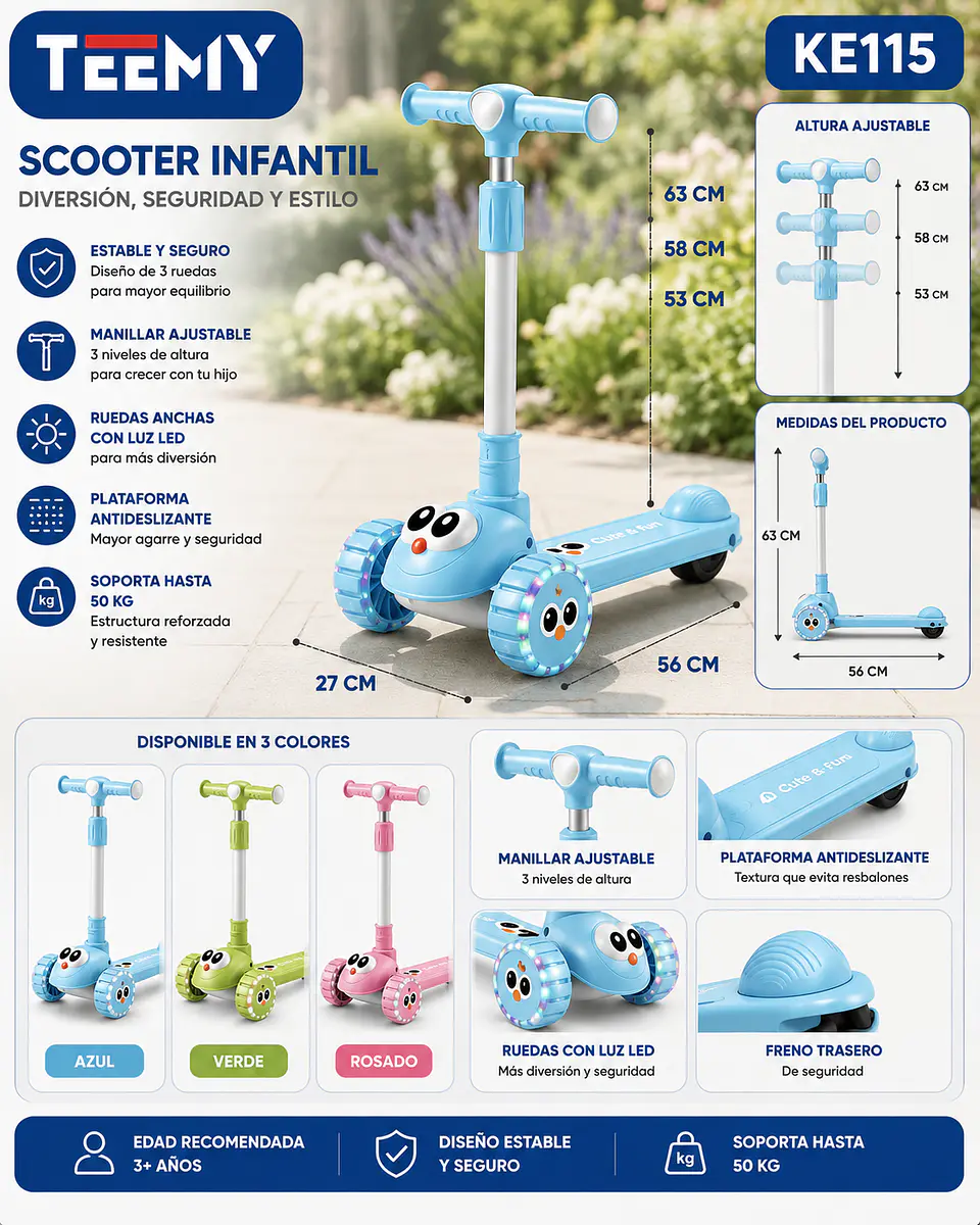 SCOOTER INFANTIL EMBALAJE 10 UNIDADES 145.890 (KE115) 1