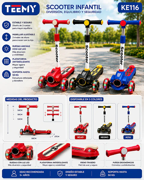 SCOOTER INFANTIL EMBALAJE 10 UNIDADES 145.890 (KE116)