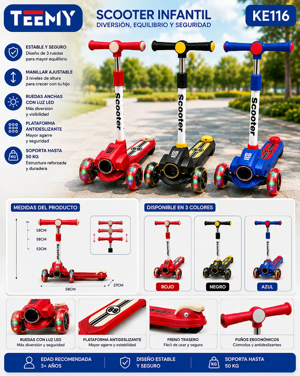 SCOOTER INFANTIL EMBALAJE 10 UNIDADES 145.890 (KE116) 1