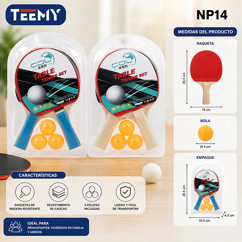 RAQUETAS PING PONG   , 3 DEL MISMO POR MAYOR  (NP14)