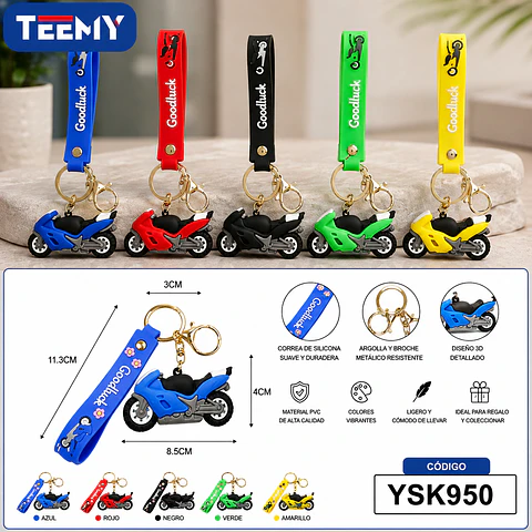 LLAVERO MOTO PAQUETE 12 PIEZAS (YSK950)