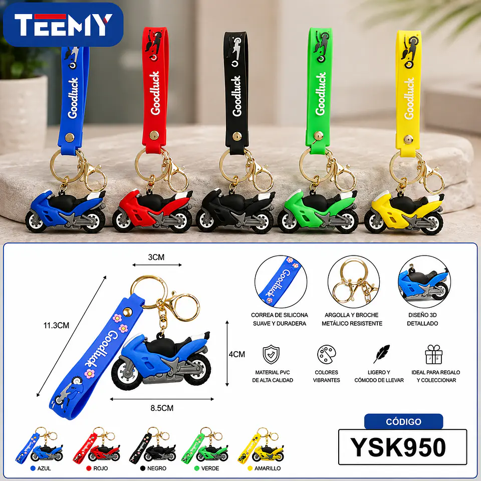 LLAVERO MOTO PAQUETE 12 PIEZAS (YSK950) 1