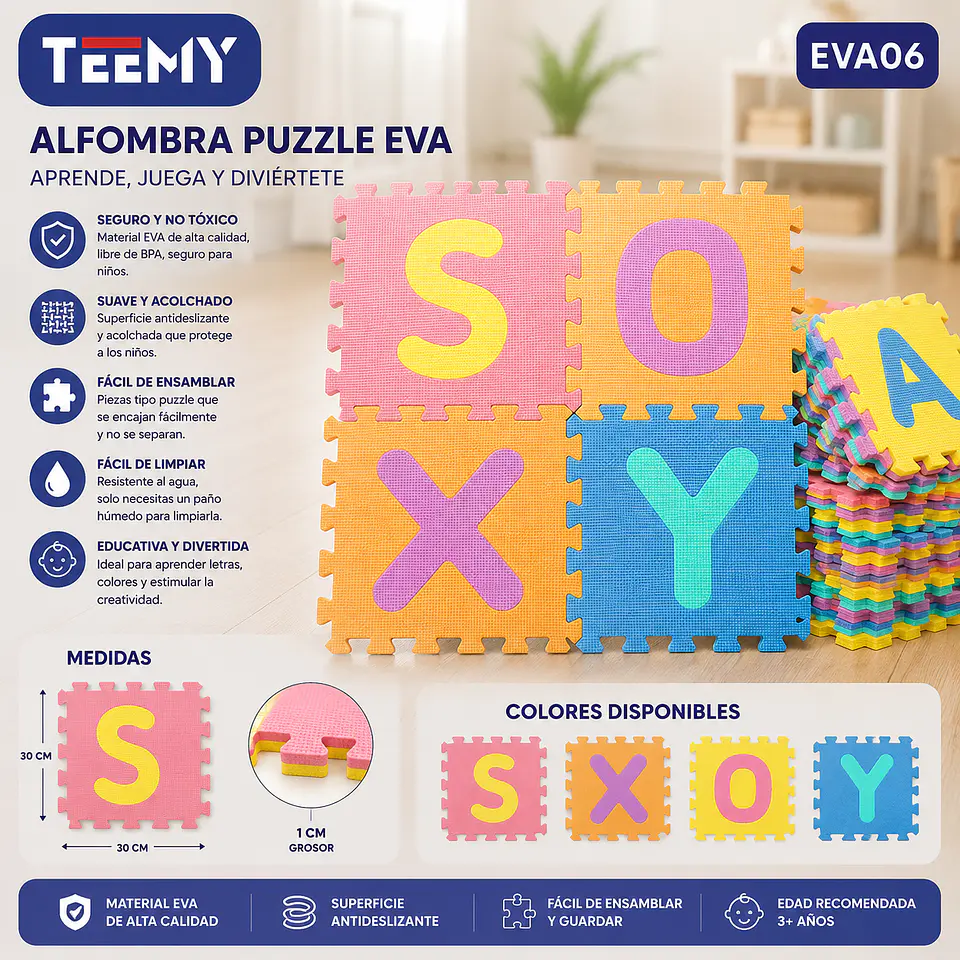 GOMA EVA CON FIGURAS 29x29 5 PIEZAS (EVA06) 1