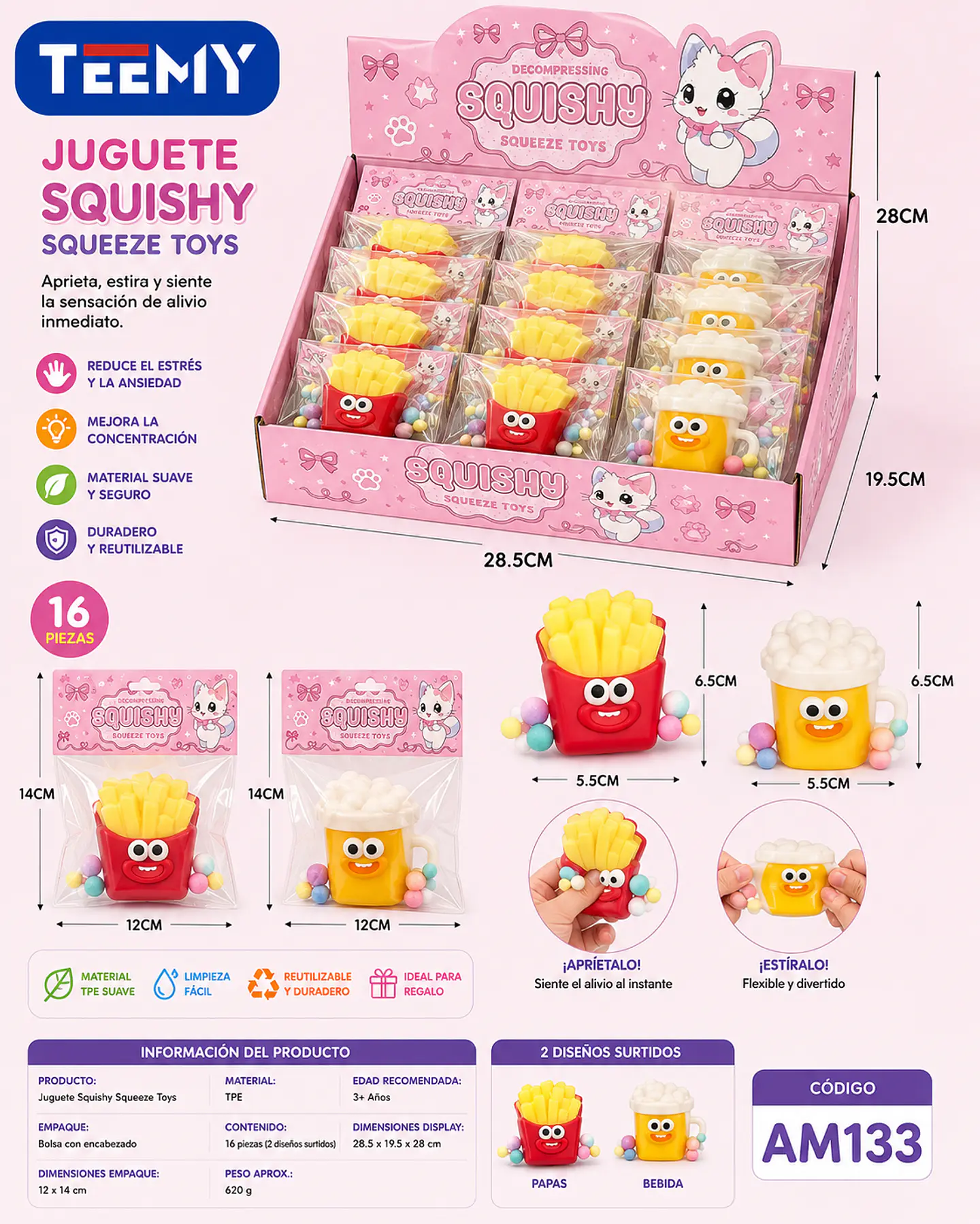 SQUISHY PAQUETE 16 PIEZAS (AM133) 1