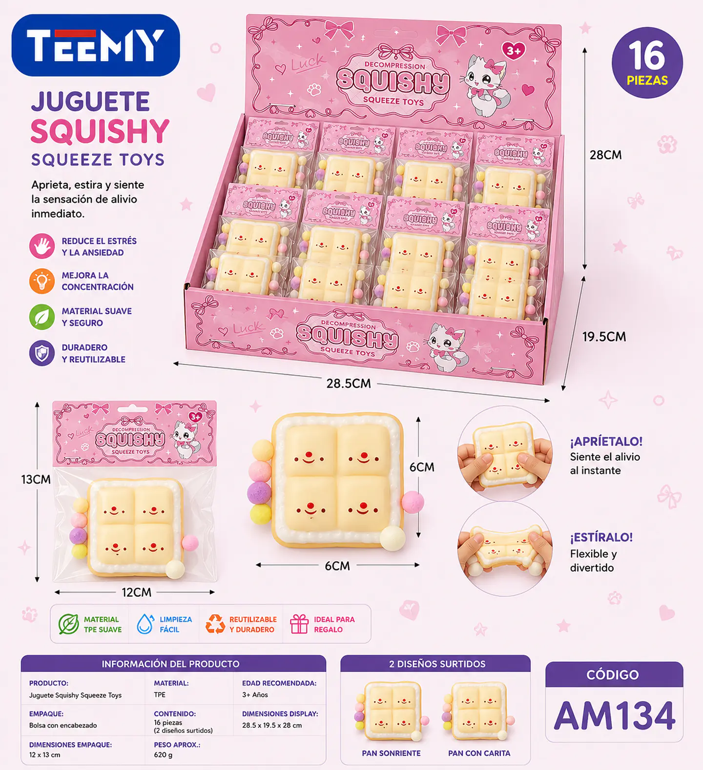 SQUISHY PAQUETE 16 PIEZAS (AM134) 1