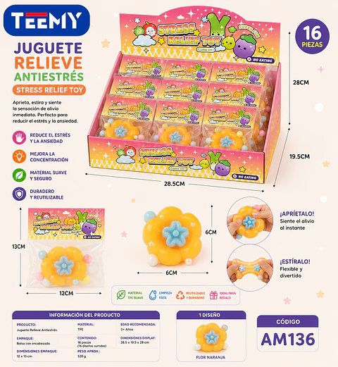 SQUISHY PAQUETE 16 PIEZAS (AM136)