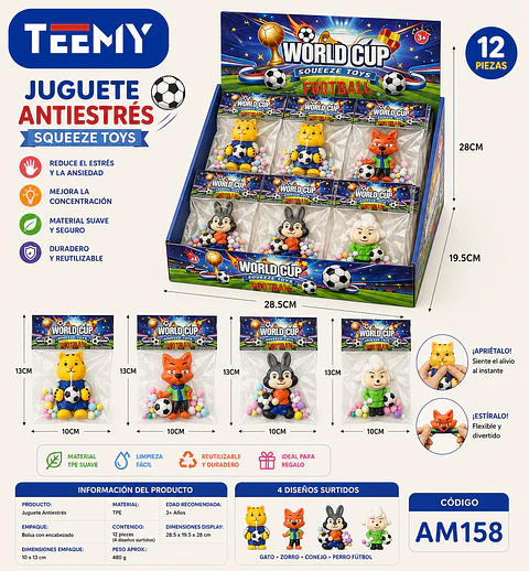 SQUISHY PAQUETE 12 PIEZAS (AM158)