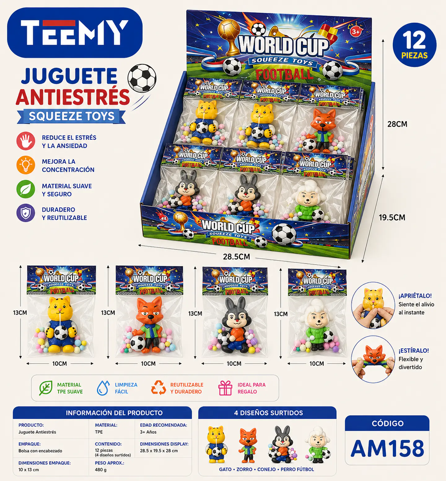 SQUISHY PAQUETE 12 PIEZAS (AM158) 1