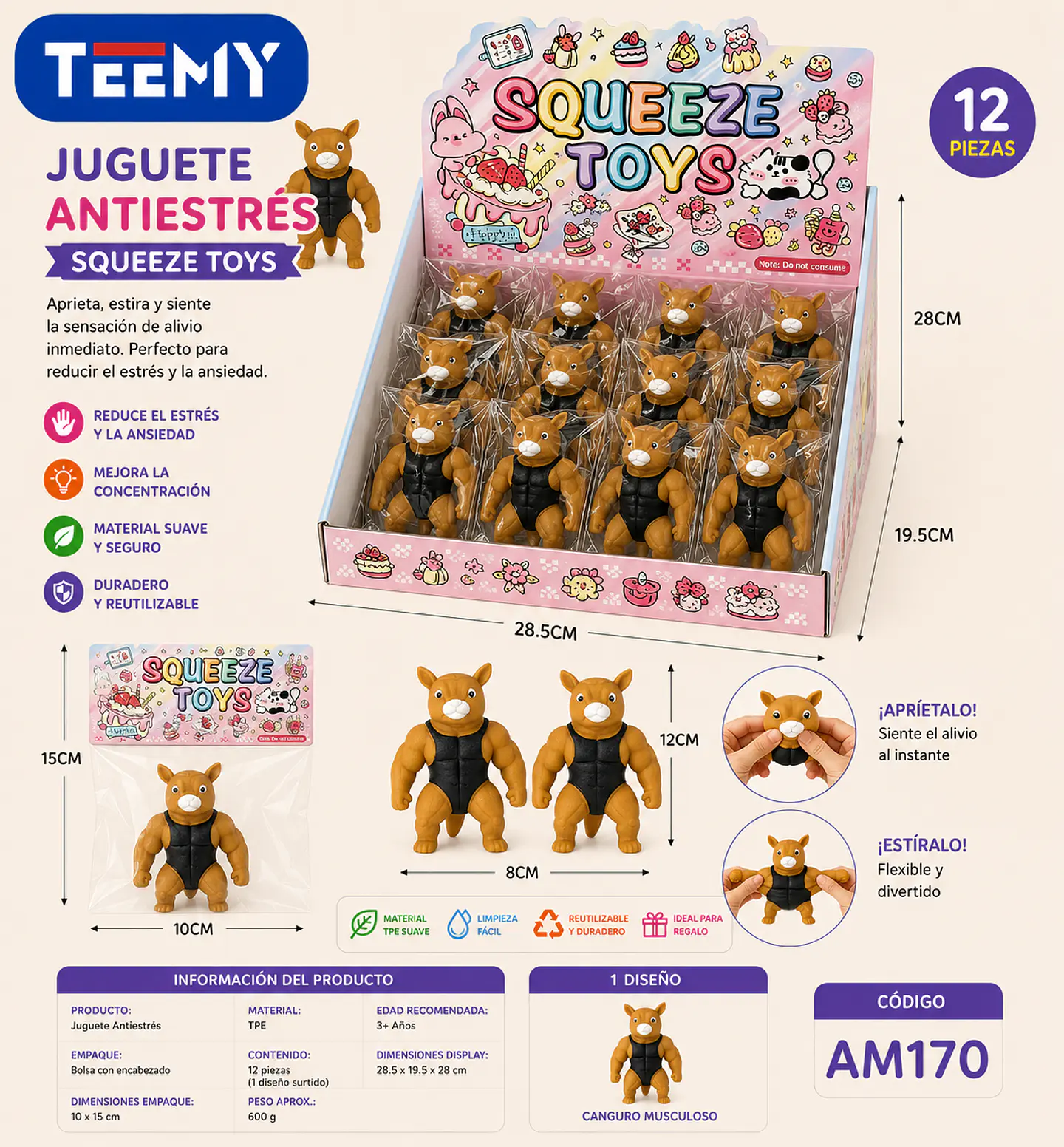 SQUISHY PAQUETE 12 PIEZAS (AM170) 1