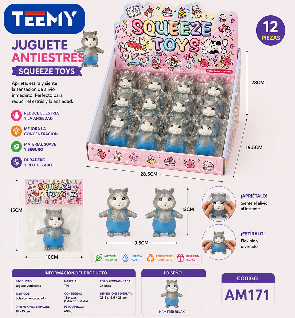 SQUISHY PAQUETE 12 PIEZAS (AM171) 1