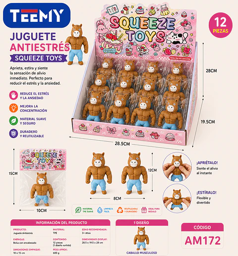 SQUISHY PAQUETE 12 PIEZAS (AM172)