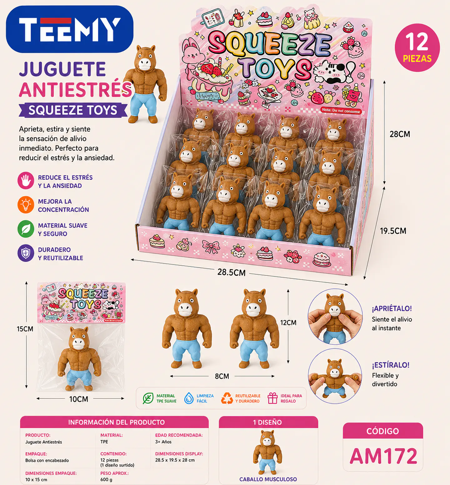 SQUISHY PAQUETE 12 PIEZAS (AM172) 1