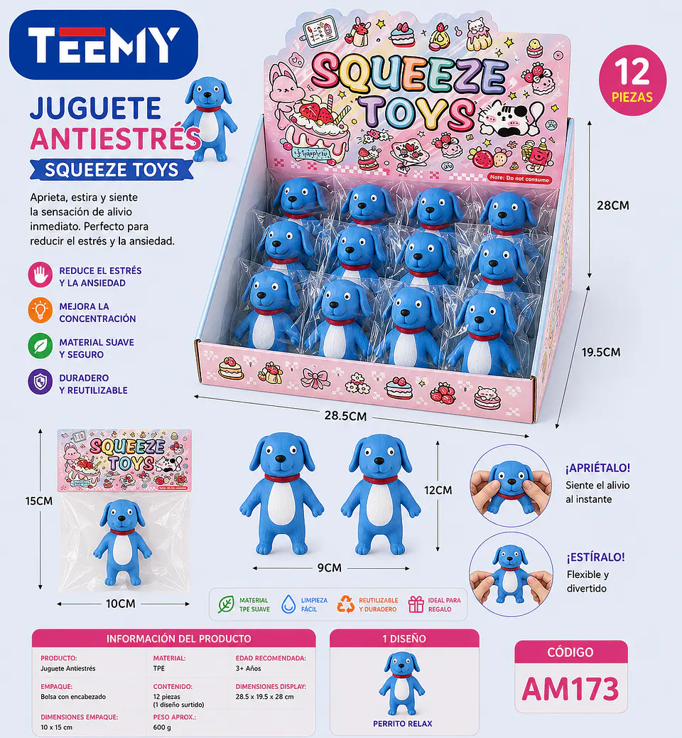 SQUISHY PAQUETE 12 PIEZAS (AM173) 1