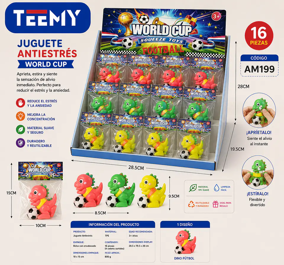 SQUISHY PAQUETE 16 PIEZAS (AM199) 1