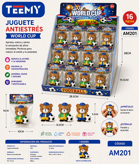 SQUISHY PAQUETE 16 PIEZAS (AM201)