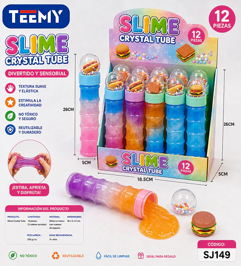 SLIME DINOSAURIO PAQUETE 12 PIEZAS (SJ149)