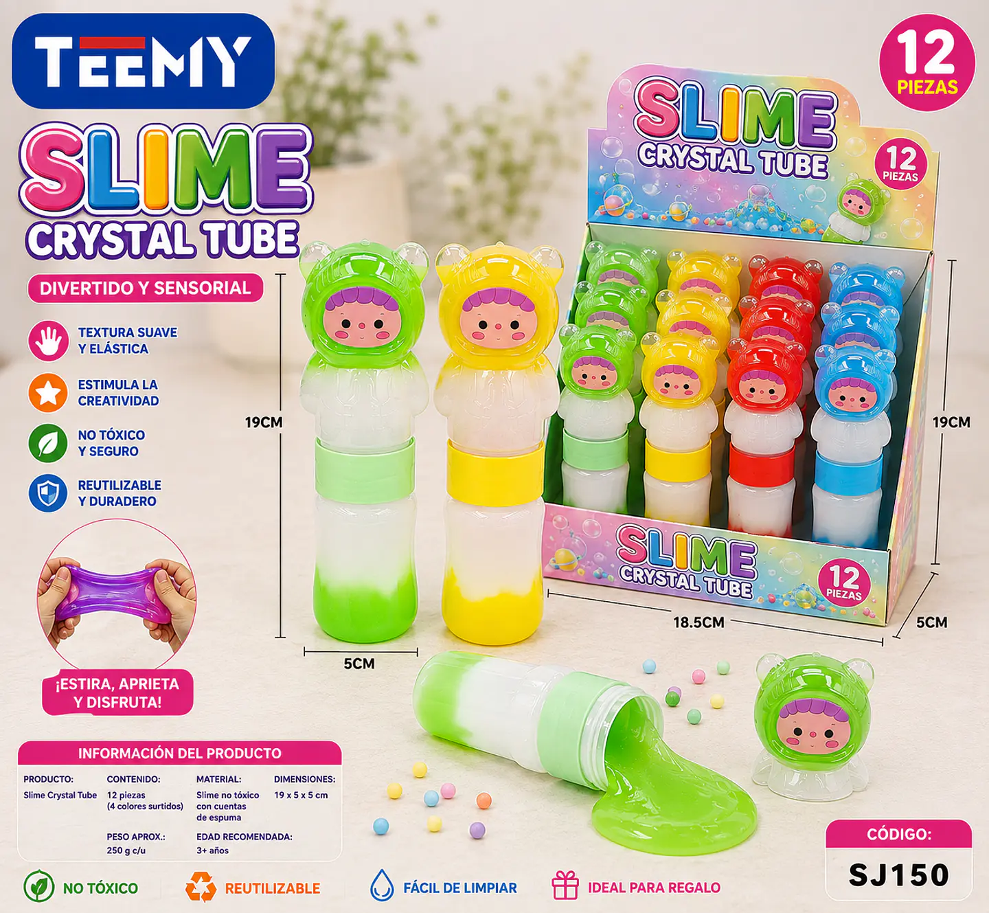 SLIME  PAQUETE 12 PIEZAS (SJ150) 1