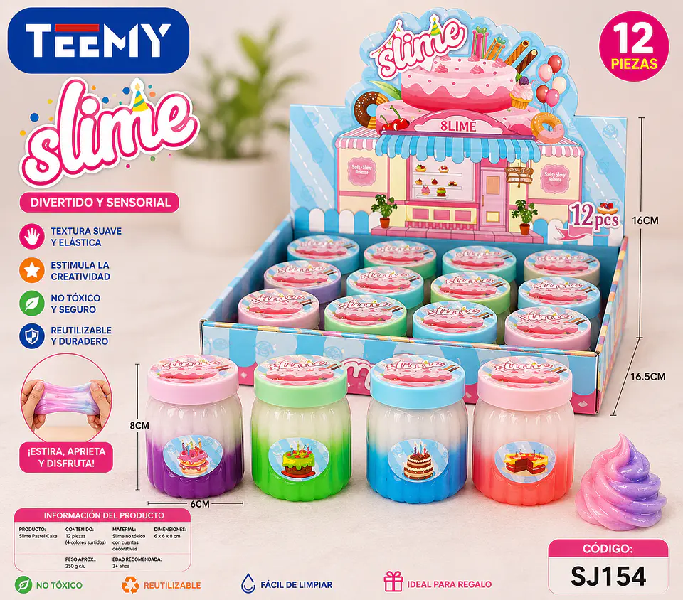 SLIME PAQUETE 12 PIEZAS (SJ154) 1