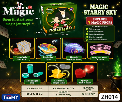 JUEGO DE MAGIA 7 TRUCOS, 3 DEL MISMO POR MAYOR (ZH014)
