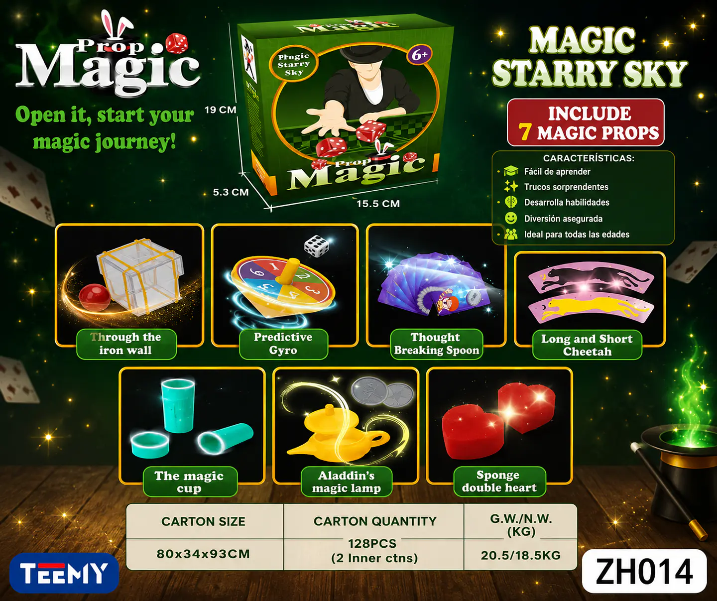 JUEGO DE MAGIA 7 TRUCOS, 3 DEL MISMO POR MAYOR (ZH014) 1