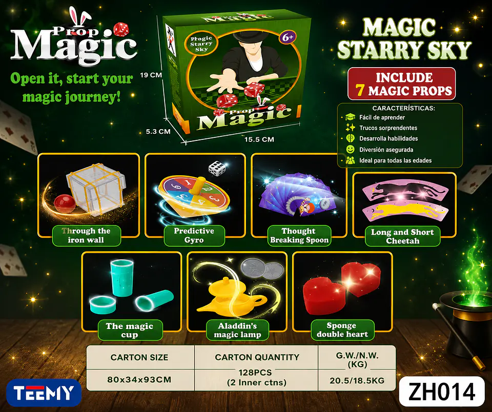 JUEGO DE MAGIA 7 TRUCOS, 3 DEL MISMO POR MAYOR (ZH014) 1