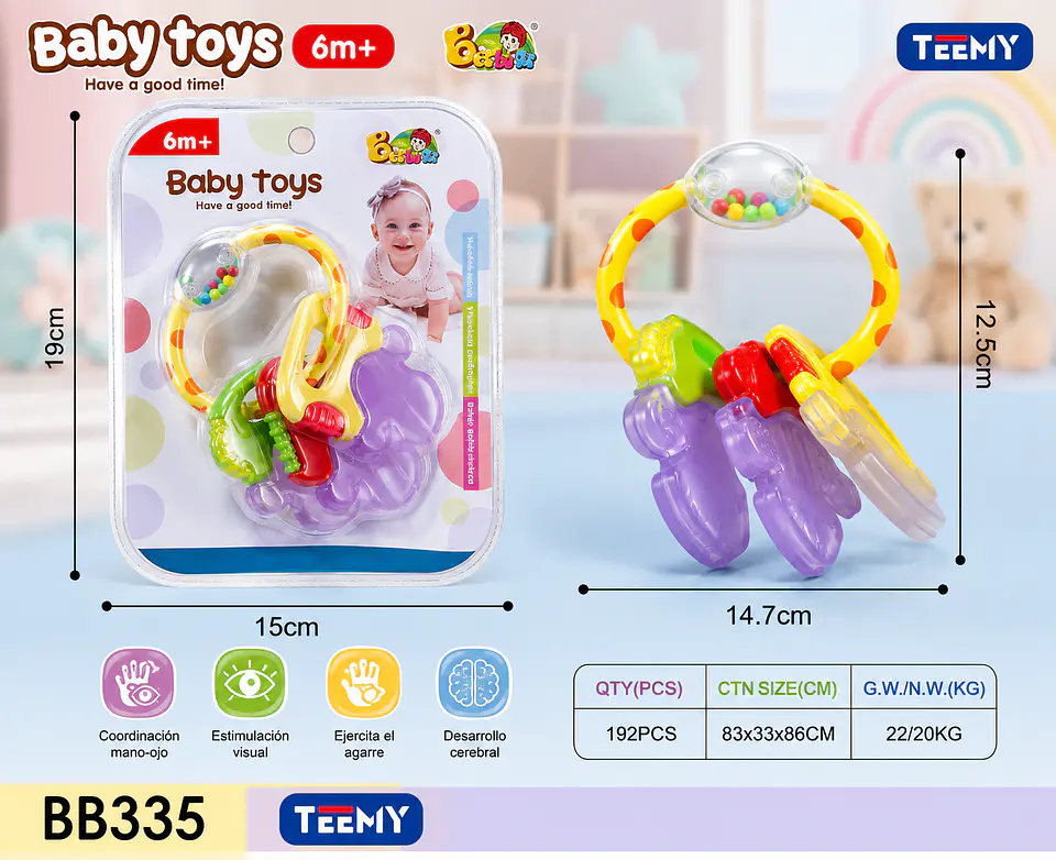 SONAJERO DE BEBES, 3 DEL MISMO POR MAYOR  (BB335) 1