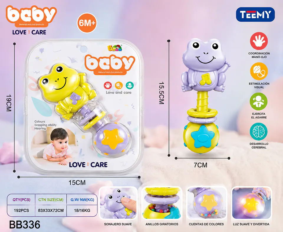 SONAJERO DE BEBES, 3 DEL MISMO POR MAYOR  (BB336) 1