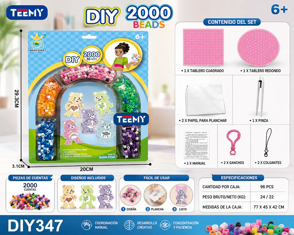 PINTURA DIAMANETE OSOS, 3 DEL MISMO POR MAYOR (DIY347) 1