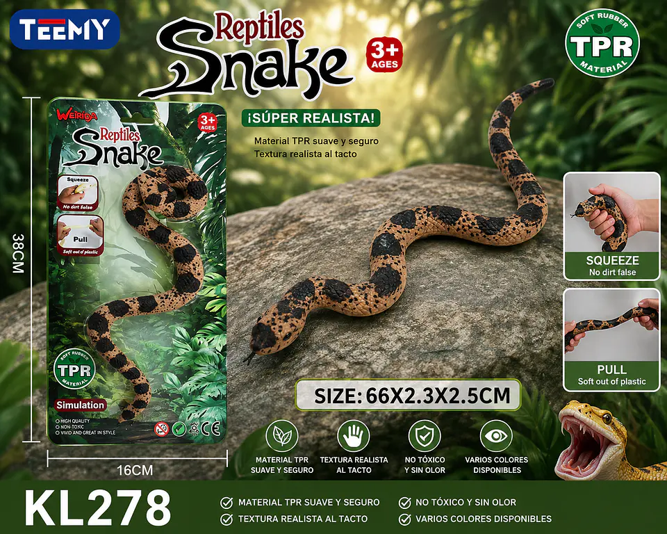 SERPIENTE, 3 DEL MISMO POR MAYOR (KL278) 1