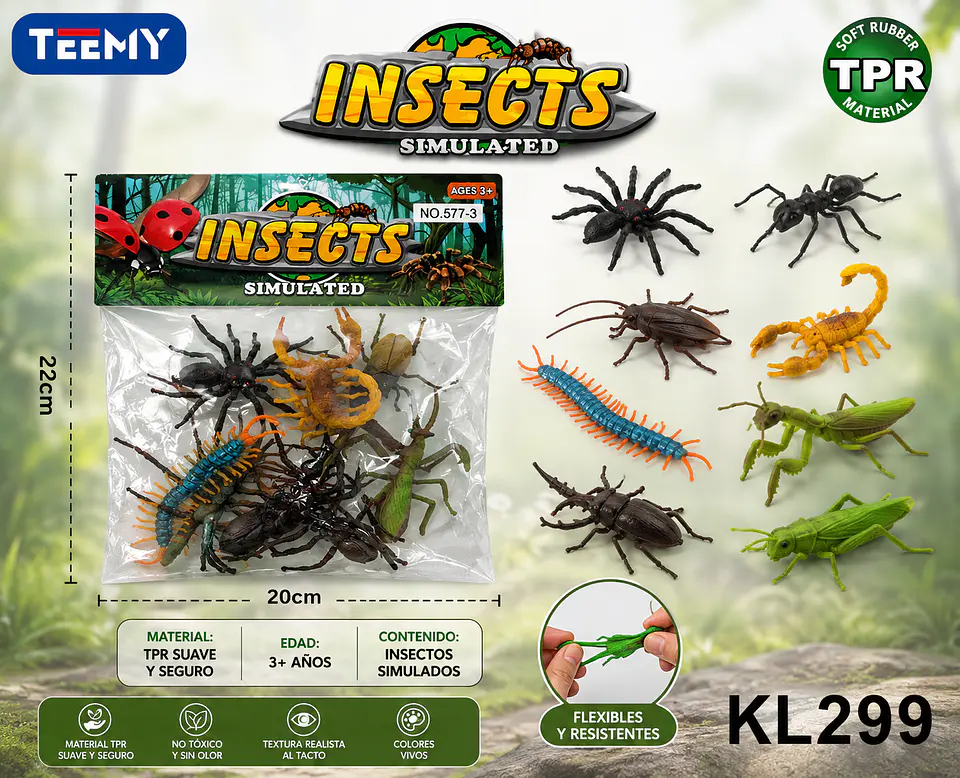 INSECTOS, 3 DEL MISMO POR MAYOR (KL299) 1
