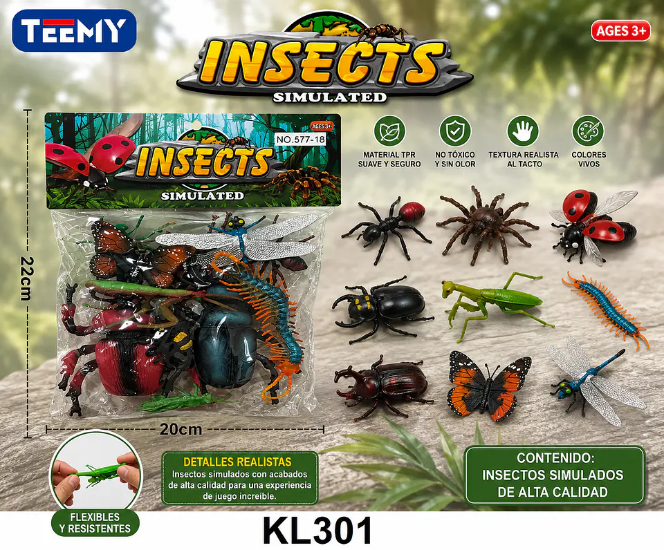 INSECTOS, 3 DEL MISMO POR MAYOR (KL301) 1