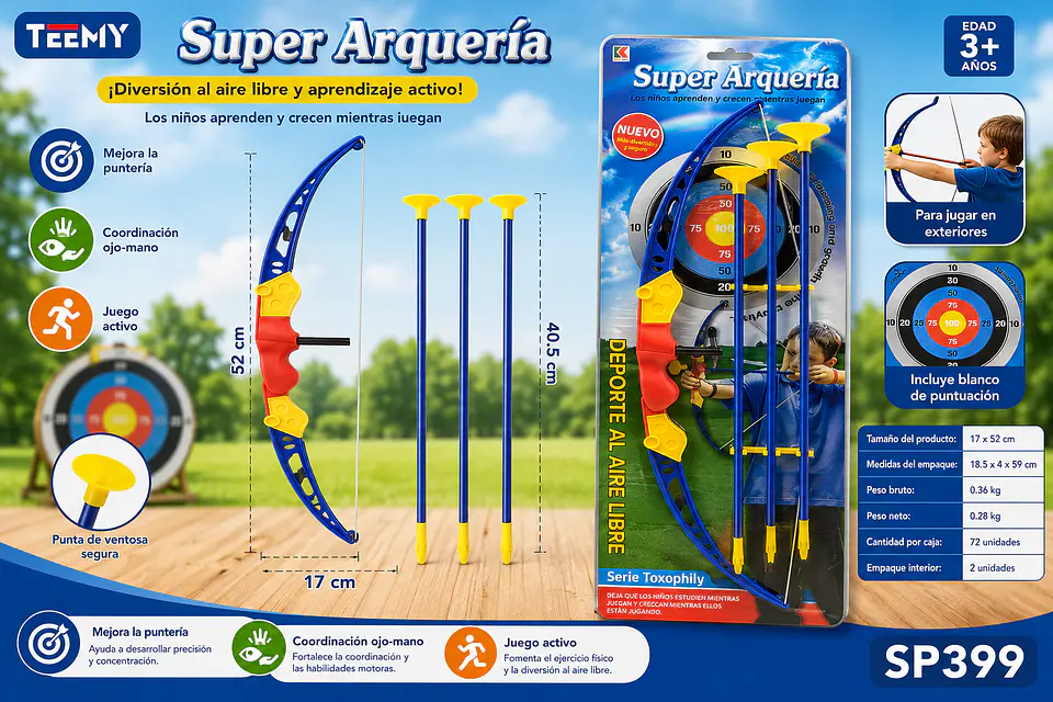 ARCO Y FLECHA NERF, 3 DEL MISMO POR MAYOR (SP399) 1