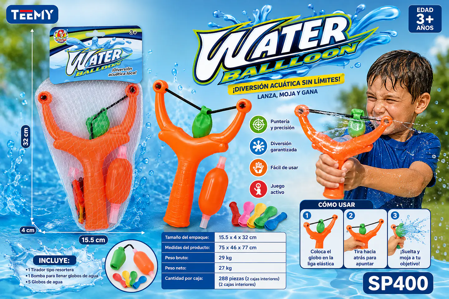 JUEGO BOMBAS DE AGUA PAQUETE 12 PIEZAS (SP400) 1