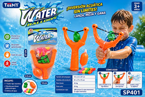 JUEGO BOMBAS DE AGUA PAQUETE 12 PIEZAS (SP401)