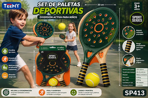 RAQUETAS DEPORTIVAS PARA NIÑOS, 3 DEL MISMO POR MAYOR (SP413)