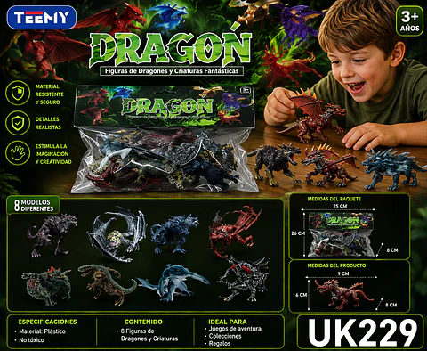 FIGURAS DE MONSTRUOS, 3 DEL MISMO POR MAYOR (UK229)