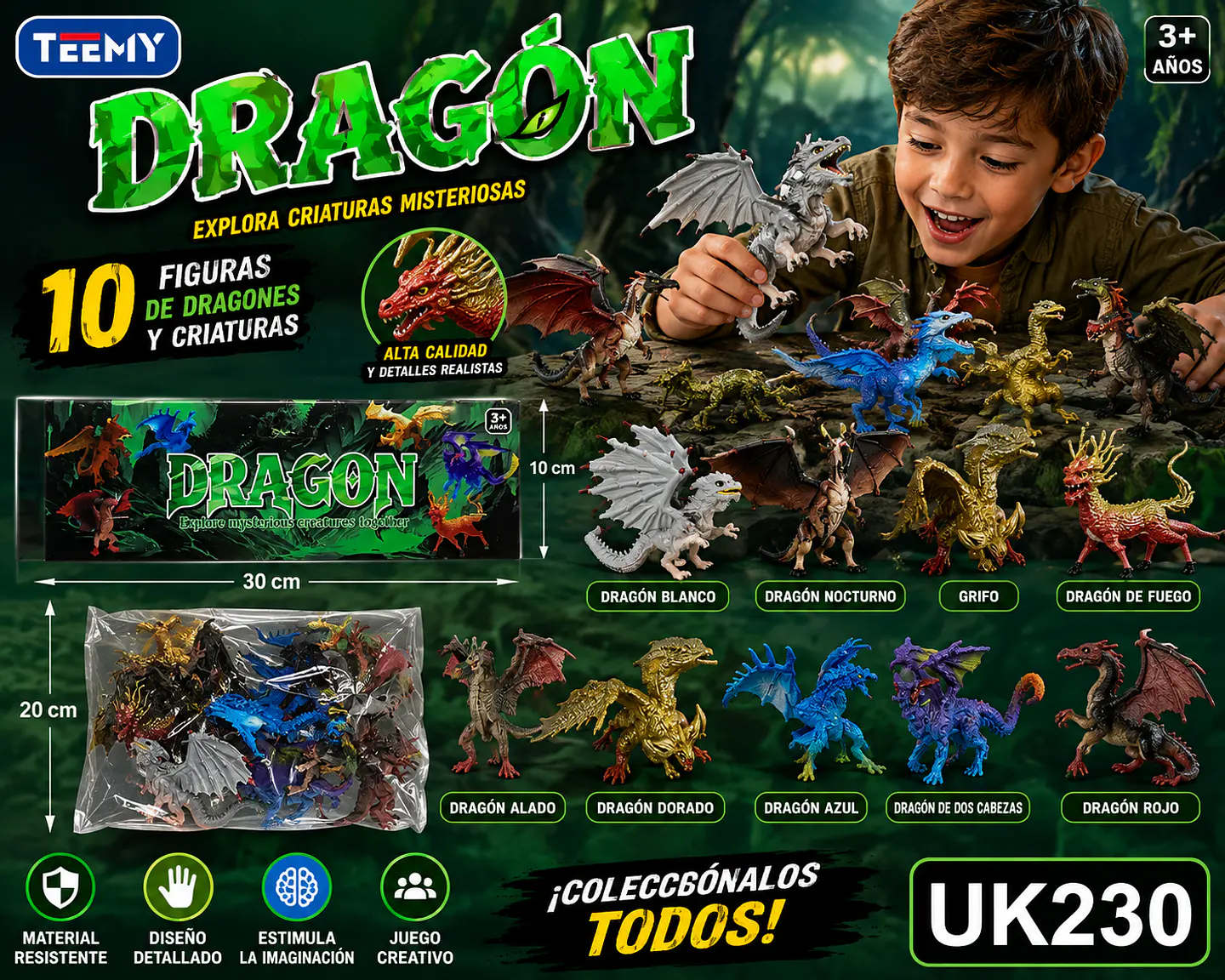 FIGURAS DE MONSTRUOS, 3 DEL MISMO POR MAYOR (UK229) 1