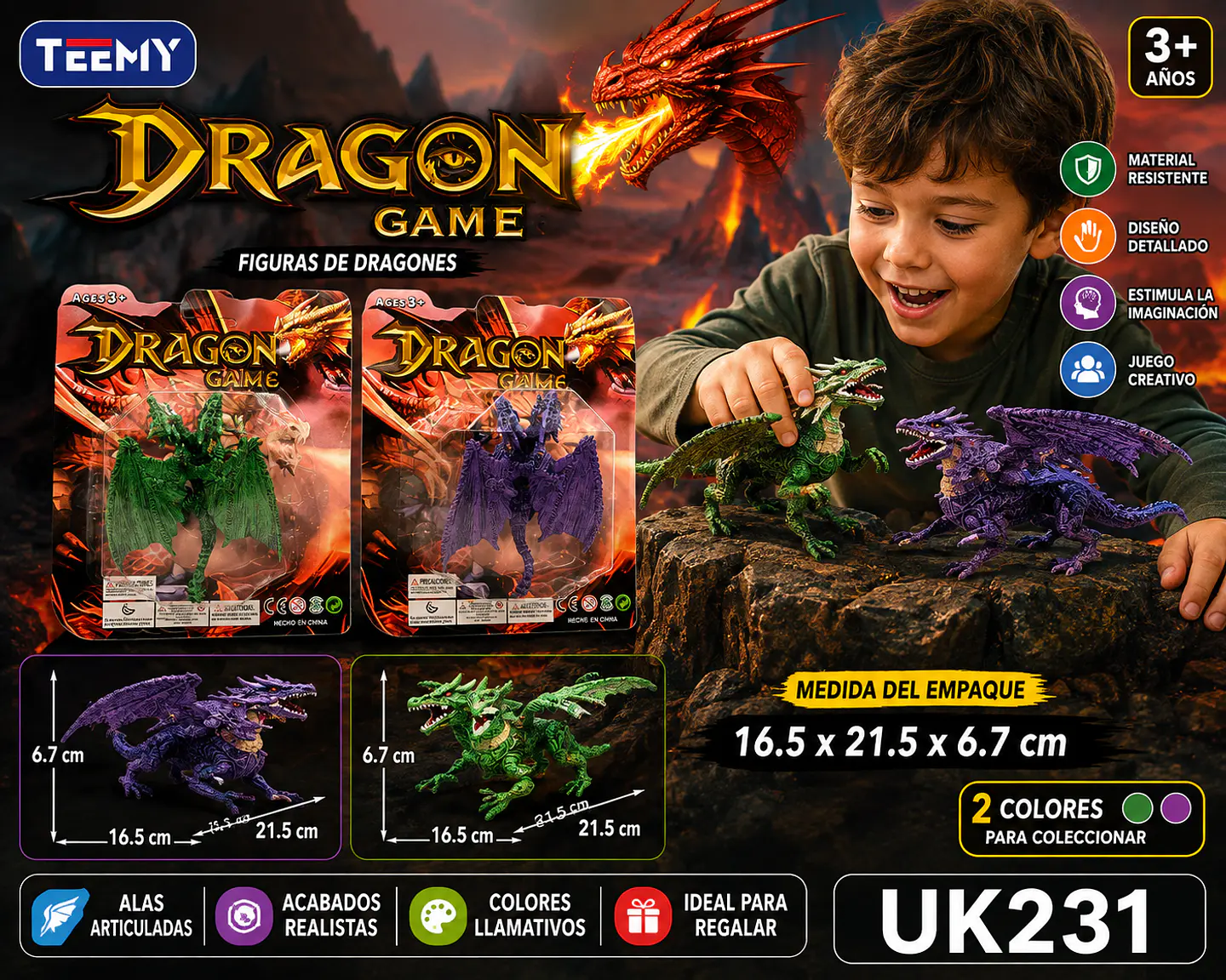 FIGURAS DE MONSTRUOS PAQUETE 12 PIEZAS (UK231)  1