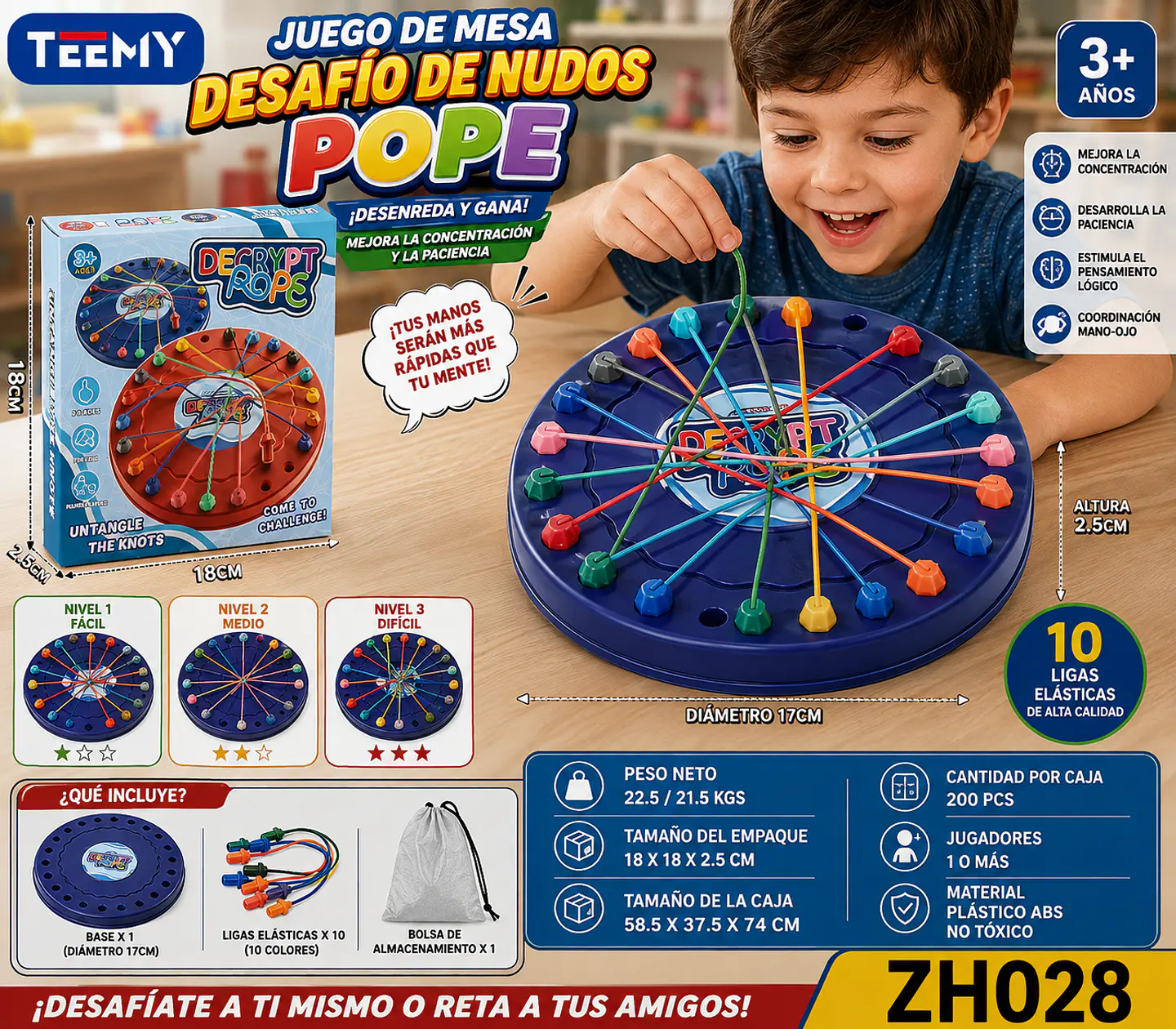 JUEGO DE MESA ENREDADOS, 3 DEL MISMO POR MAYOR (ZH028) 1