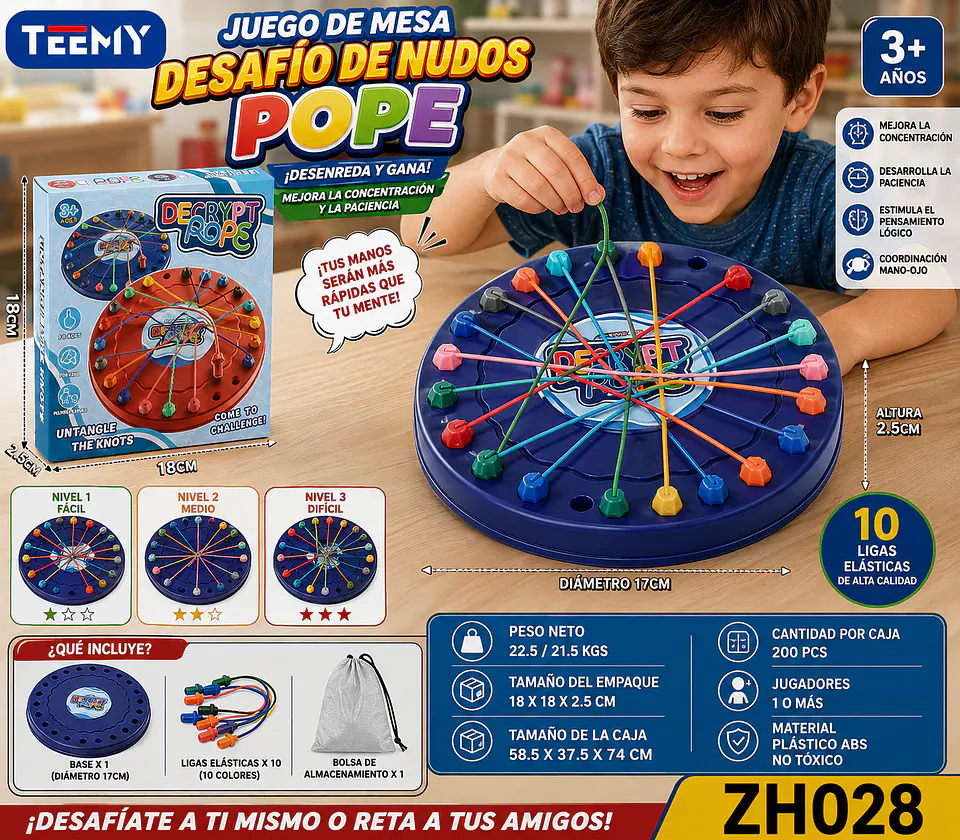 JUEGO DE MESA ENREDADOS, 3 DEL MISMO POR MAYOR (ZH028) 1