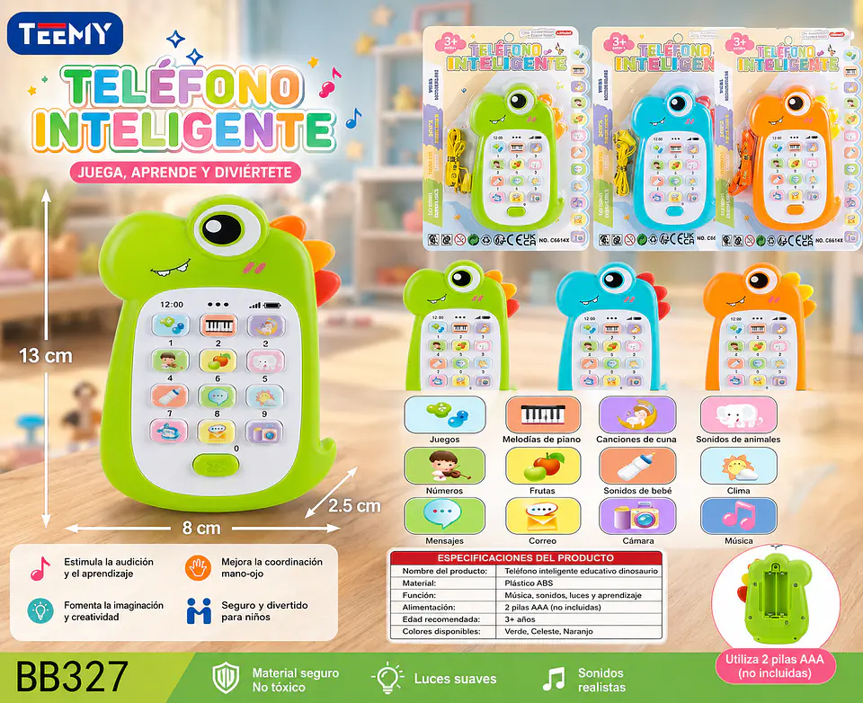 TELEFONO CON SONIDOS, 3 DEL MISMO POR MAYOR (BB327) 1