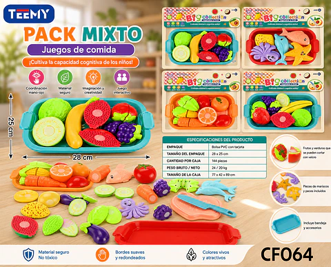 JUGUETE DE COMIDA, 3 DEL MISMO POR MAYOR (CF064)