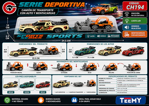 CARROS CON GRUA, 3 DEL MISMO POR MAYOR (CH194)