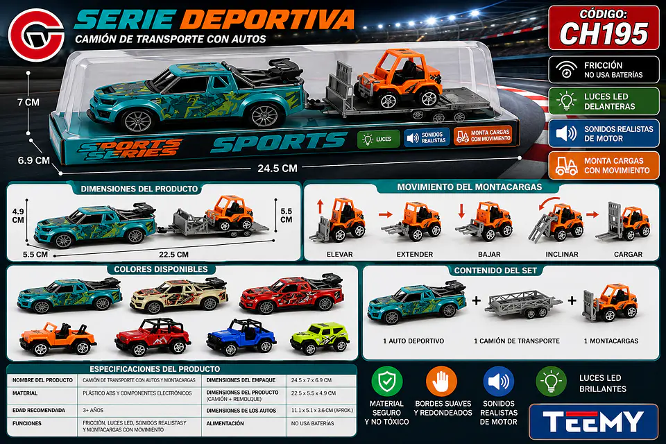 CARROS CON GRUA, 3 DEL MISMO POR MAYOR (CH195) 1