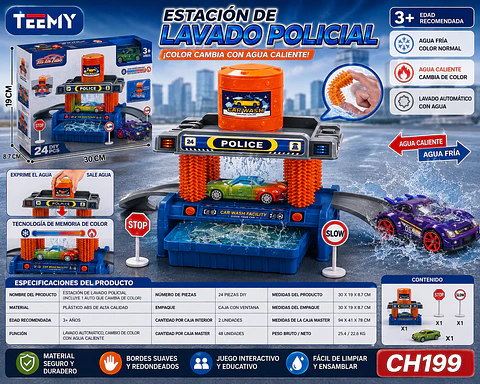 JUGUETE CARRO AUTOLAVADO, 3 DEL MISMO POR MAYOR (CH199)