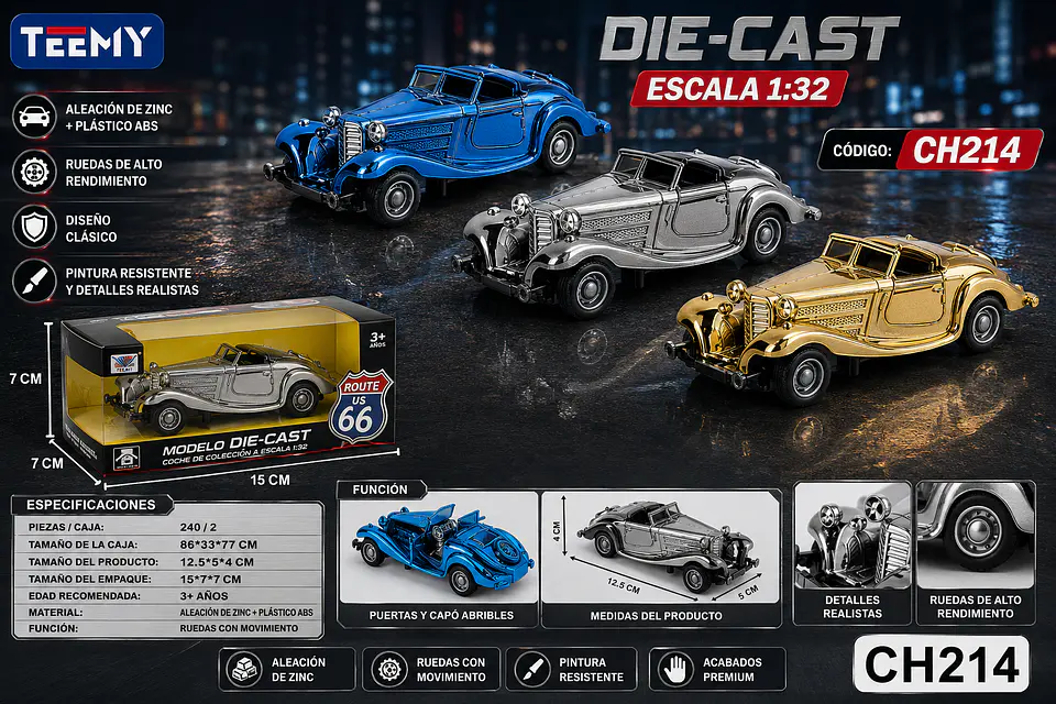 CARRO A ESCALA, 3 DEL MISMO POR MAYO (CH214) 1