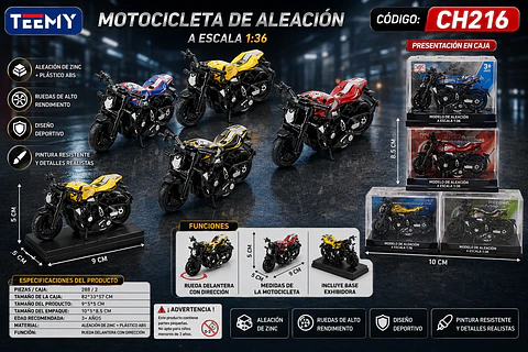 MOTO A ESCALA, 3 DEL MISMO POR MAYOR (CH216)