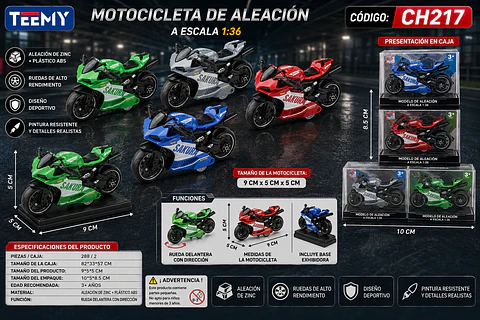 MOTO A ESCALA, 3 DEL MISMO POR MAYOR (CH217)